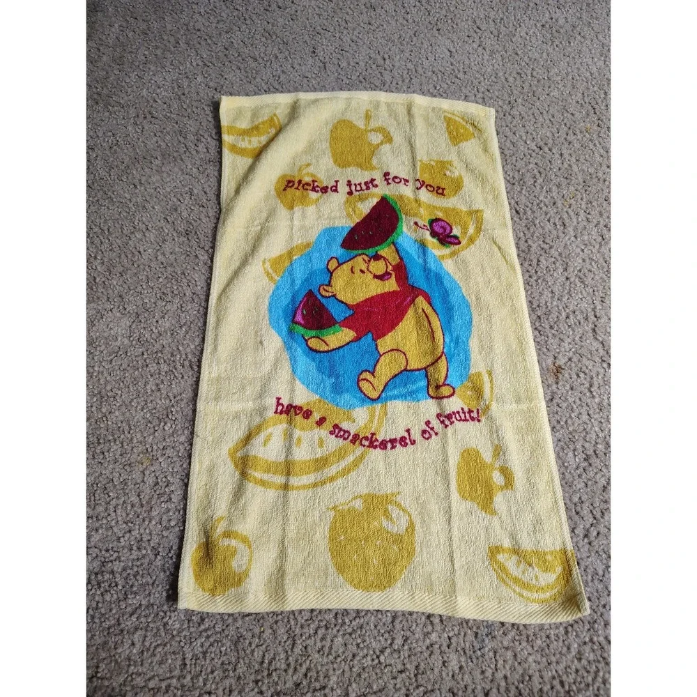 Vintage Winnie the Pooh Disney Hand Towel Fruit Theme
